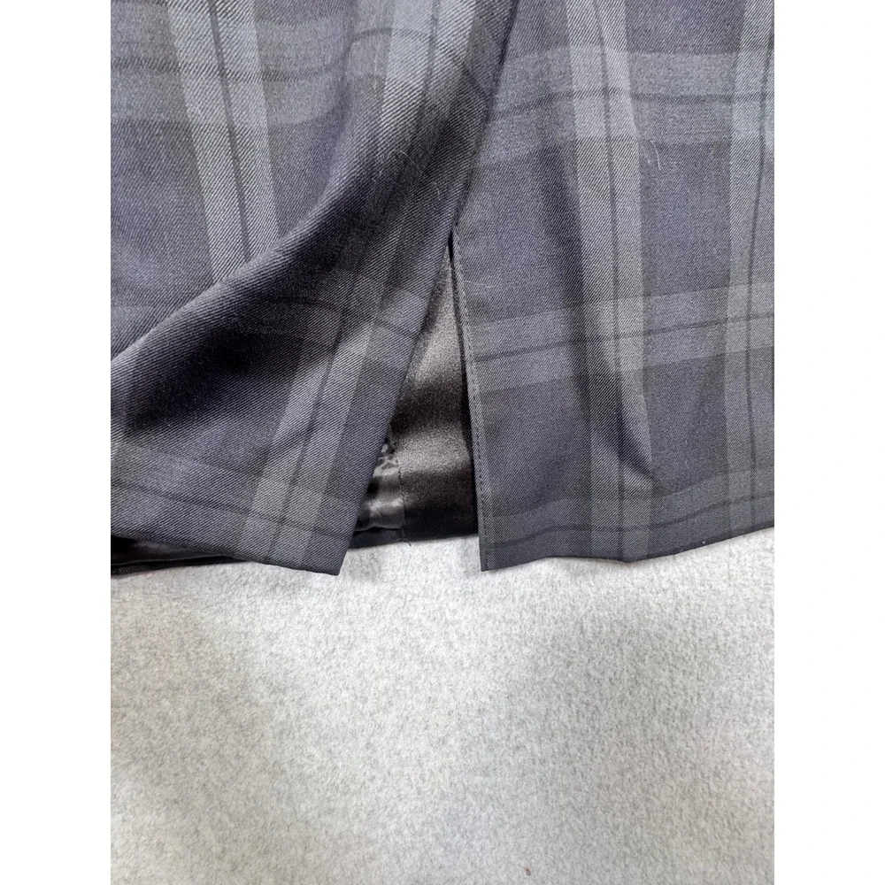 Jos A Bank Mens Plaid Tuxedo Jacket Black Satin Lapel Formal Blazer Wool Blend